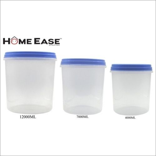 Premium Transparent Plastic Container - Optimum Quality for Food Storage | Good Condition, Plain Design, Made in India