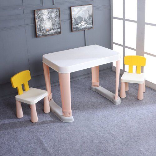 Portable Durable Plastic Study Table With Chair