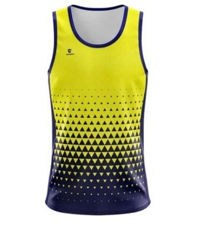 Sleeveless Yellow Sports Singlets