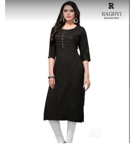 Casual Wear Quarter Sleeve Breathable Cotton Kurtis