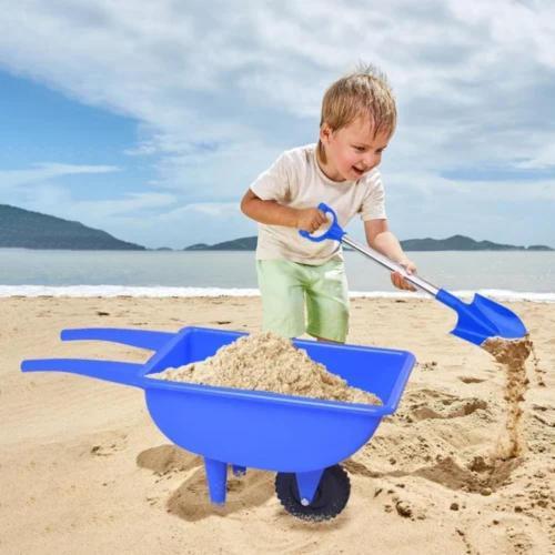 High Quality Blue Plastic Activity Wheel Barrow Trolley For Kids