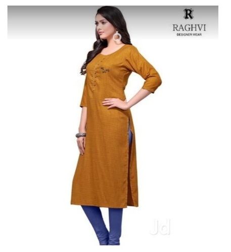 Ladies Formal Wear Quarter Sleeve Cotton Kurtis