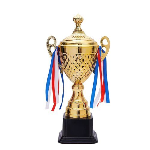 Metal Trophy Cup - Plain Design, Various Sizes Available, Golden Metallic Finish | Ideal Souvenir, Business Gift, and Home Decoration