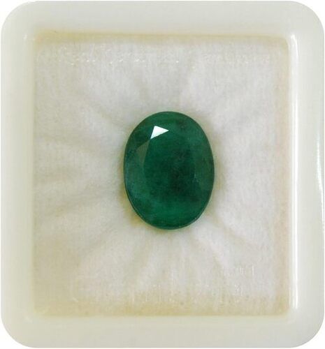 Green Color Oval Shape 4.26 Ratti Natural Panna Stone 