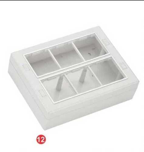 White Color Rectangular Shape Modular Surface Gang Box