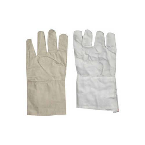 Cotton Hand Gloves - Full Finger Design, White Color | Highly Comfortable, Skin Friendly Fabric, Pocket Friendly Rates, Timely Delivery