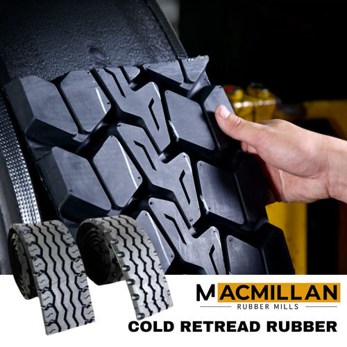 Black Durable Precured Cold Tread Rubber