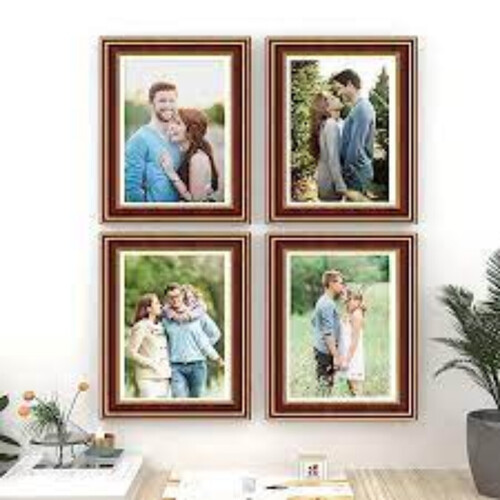 Brown Square Shape Wooden Photo Frame For Decoration Use