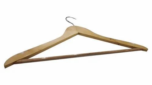 Portable Natural Wooden Cloth Hanger For Shop Use