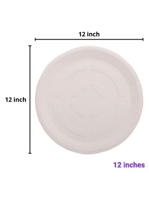 12 Inches Round Plain Disposable Plate