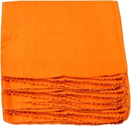 Duster Cloth - Fabric, Standard Size, Square Shape, Orange Color | Lightweight, Reusable, Washable, Easy to Clean with Water, Made in India