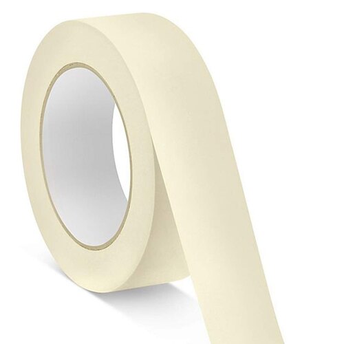 White Masking Tapes - Durable Eco-Friendly Material, Single-Sided Adhesive | Ideal for Business Use, Plain Design