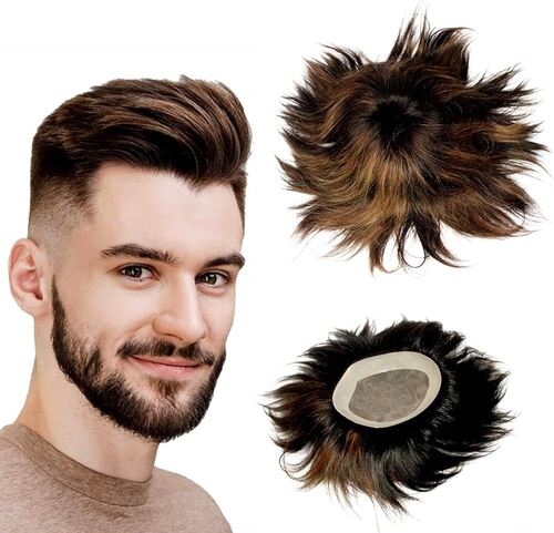 Mens Smooth Texture Frontal Patch Hair