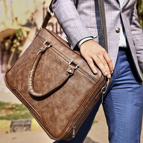 Leather bag for office