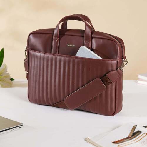 Leather Laptop Bag - Various Sizes Available, Brown Leather Finish | Easy to Carry, High Weight Bearing Capacity, Perfect for Gifting