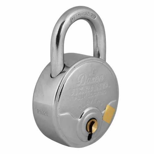 Ruggedly Constructed Stainless Steel Push Padlock