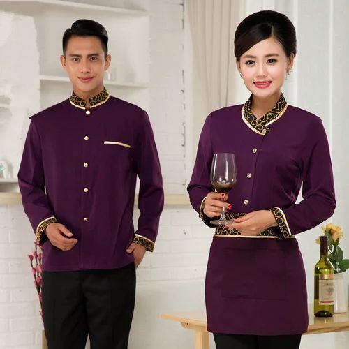 Anti-Wrinkle Washable Mens And Womens Hotel Staff Uniform