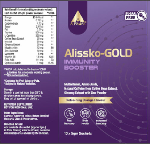 Alissko Gold Immunity Booster Powder 10x5 Gram Sachet