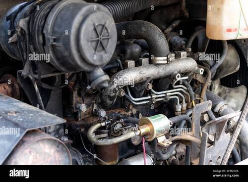 Old Vehicle Mechanical Part of Car Truck and Bus 