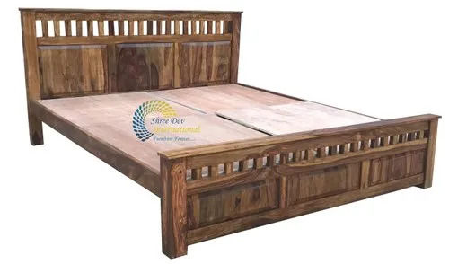 Wooden Double Bed - Durable Termite-Resistant Design | No Assembly Required, Nominal Price, Timely Delivery