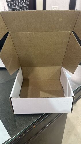 Biodegradable Corrugated Carton Box - White Paper, Rectangular Shape | Light Weight, Eco Friendly