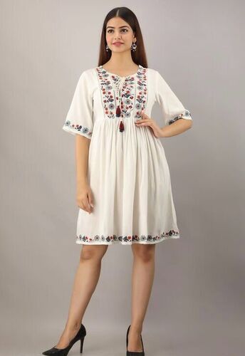 Ladies Casual Wear Fancy Designer Bandhej Kurtis