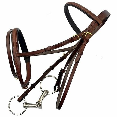 Black Color Horse Leather Bridle For Ridding Use