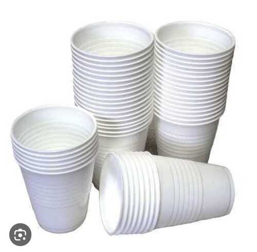 White Color Round Shape Plain Paper Disposable Glass