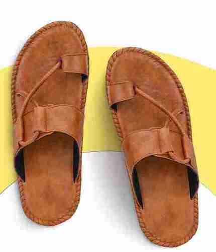 Stylish And Light Stylish Casual Wear Brown Men Slipper Leather