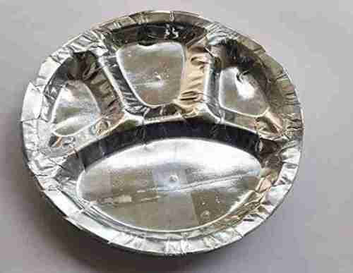 Silver Color Round Shape Foil Paper Plates For Event And Party