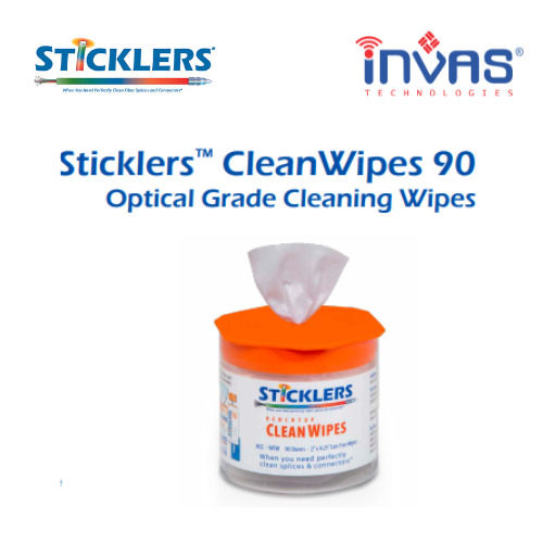 Sticklers Cleanwipes 90 Fiber Optic Wipes