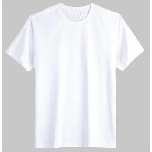 Round Neck White T Shirt For Mens