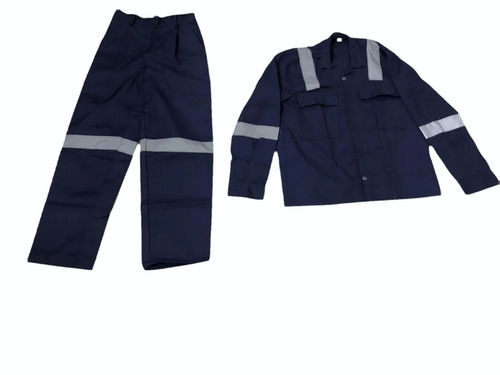 Blue Colo Plain Pattern Cotton Material Industrial Boiler Suit