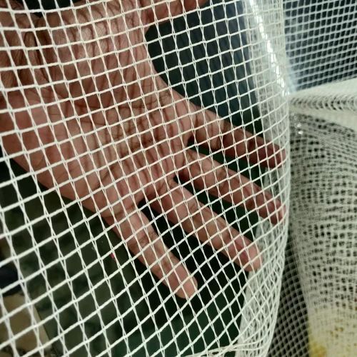 Square White Plain Mesh Net Fabric