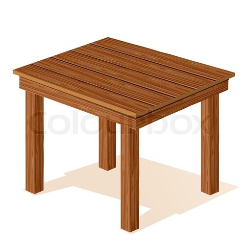 Teak Wood Rectangular Small Wooden Table