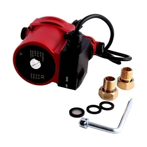 Water Pressure Booster Pump - Durable Heavy Duty Design | Commercial Use, Black and Red Color