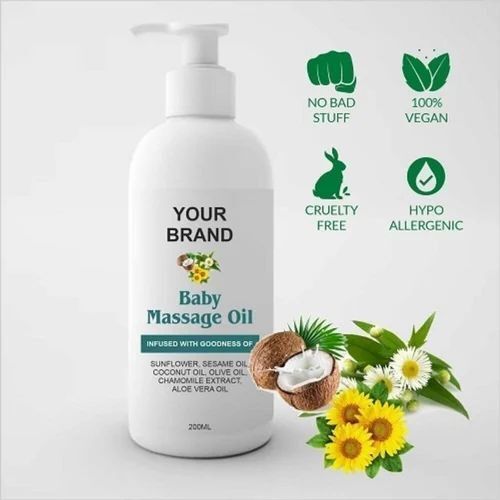 200 Ml Bottle Pack Baby Massage Oil For Personal And Parlour