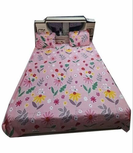 Shrink Resistant Soft Touch Printed Breathable Cotton Single Bed Sheet with 2 Pillowcase