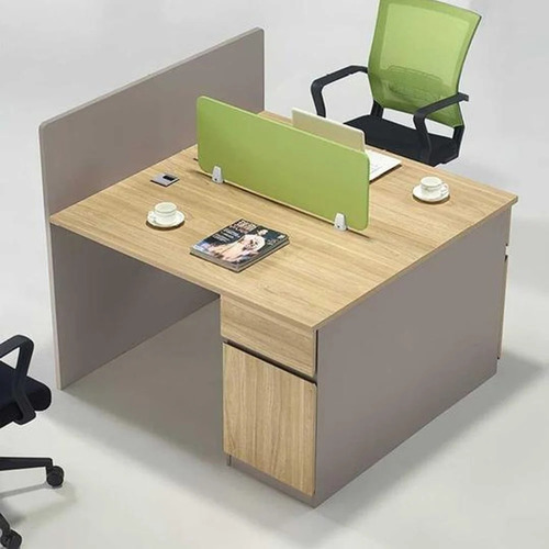 Mdf Grey Two Seater Work Desk
