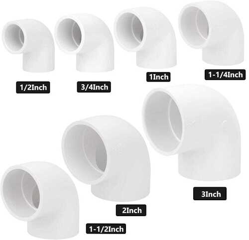 Pipe Fitting Elbow - Plastic, Various Sizes, White | Easily Installed, Crack Resistant Body, Accurate Dimensions, Quality Tested, Timely Delivery