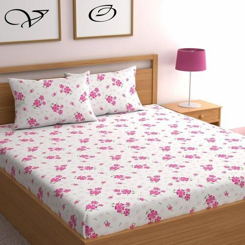 King Size Poly cotton Elastic Fitted Bed Sheets For Home 