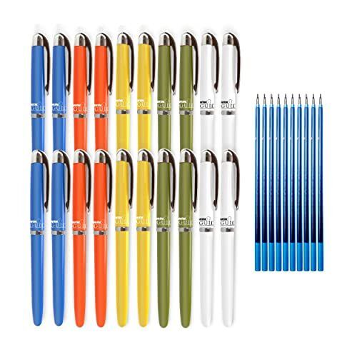 20 Blue Pens With 10 Blue Refills Sets