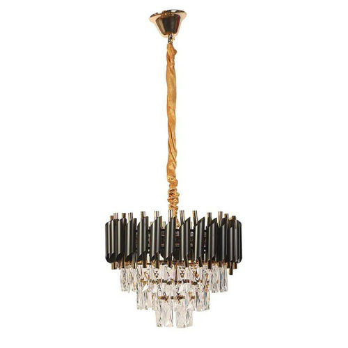 Attractive Black and Gold Iron Chandeliers 