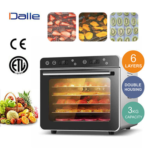 6 Trays Stainless Steel Household Dried Fruit Food Processor Vegetable Dehydrator Drying Machine