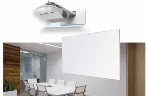 Wall Mounted Rectangular Plain Aluminium Frame Fiberglass Projection Board