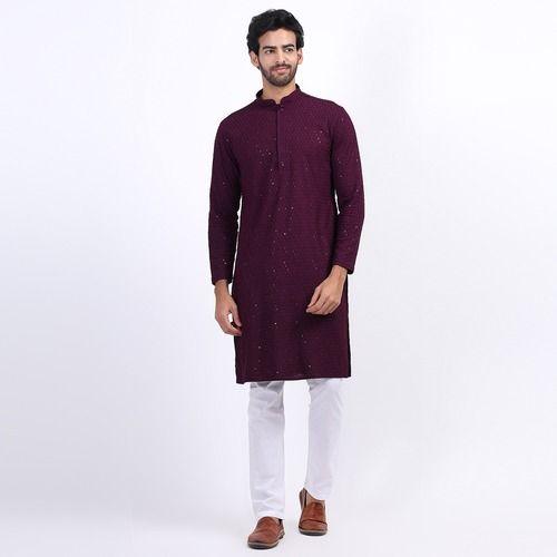 Embroidered Rayon Mens Kurta