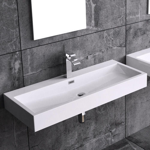 White Modern Bathroom Wash Basin