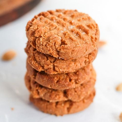 Round Shape Eggless Crispy Almond Peanut Cookies