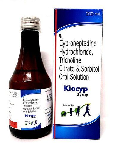 200 Ml Size Cyproheptadine Tricholine Sorbitol Syrups