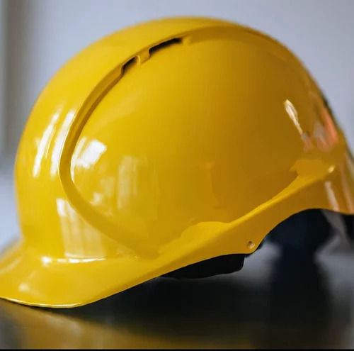 Yellow PVC Industrial Safety Helmet